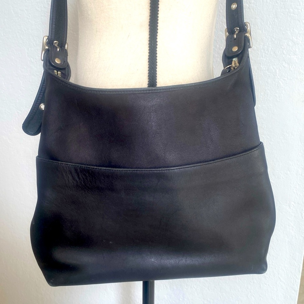 Coach Vintage Legacy Large Black Leather Hobo Bag #9148